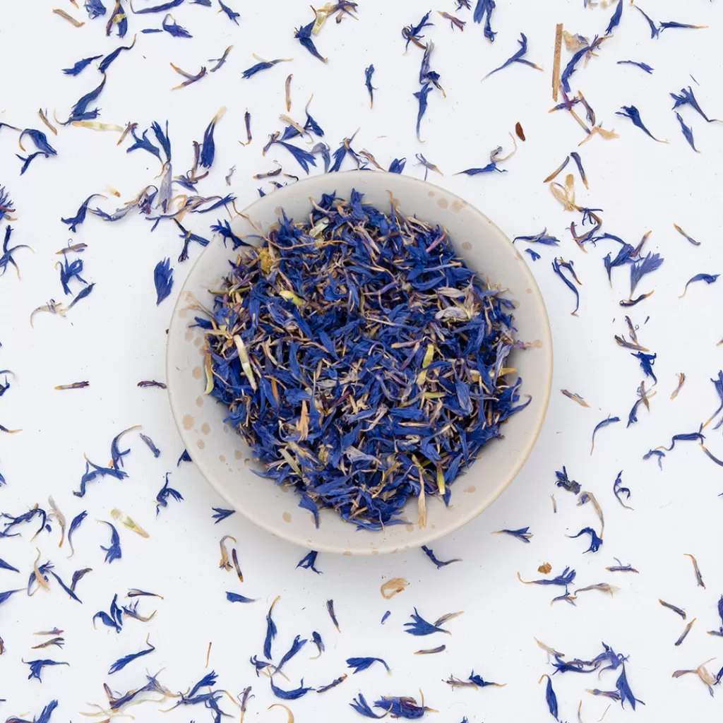 Terza Luna Erbe Officinali | Fiori Eduli E Garnish^Blue cornflower petals, edible flowers