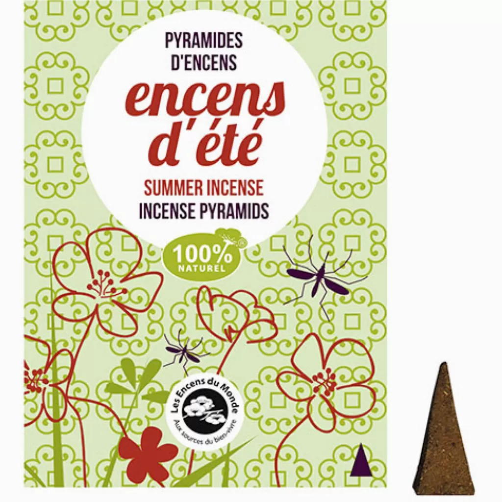 Terza Luna Incensi Anti Zanzare Naturali^Incense pyramids with mosquito repellent support