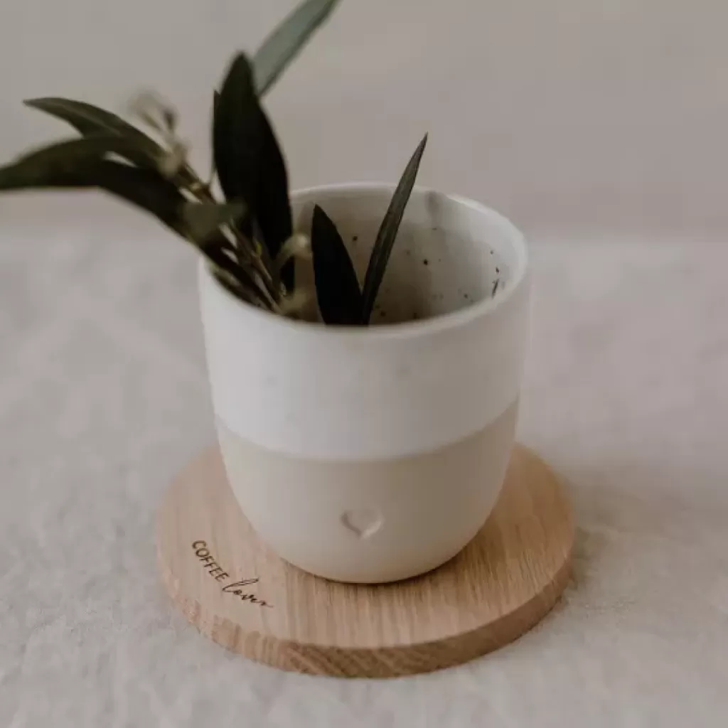Terza Luna Accessori Per Il Tè^Oak coasters -Pure Joy Collection-